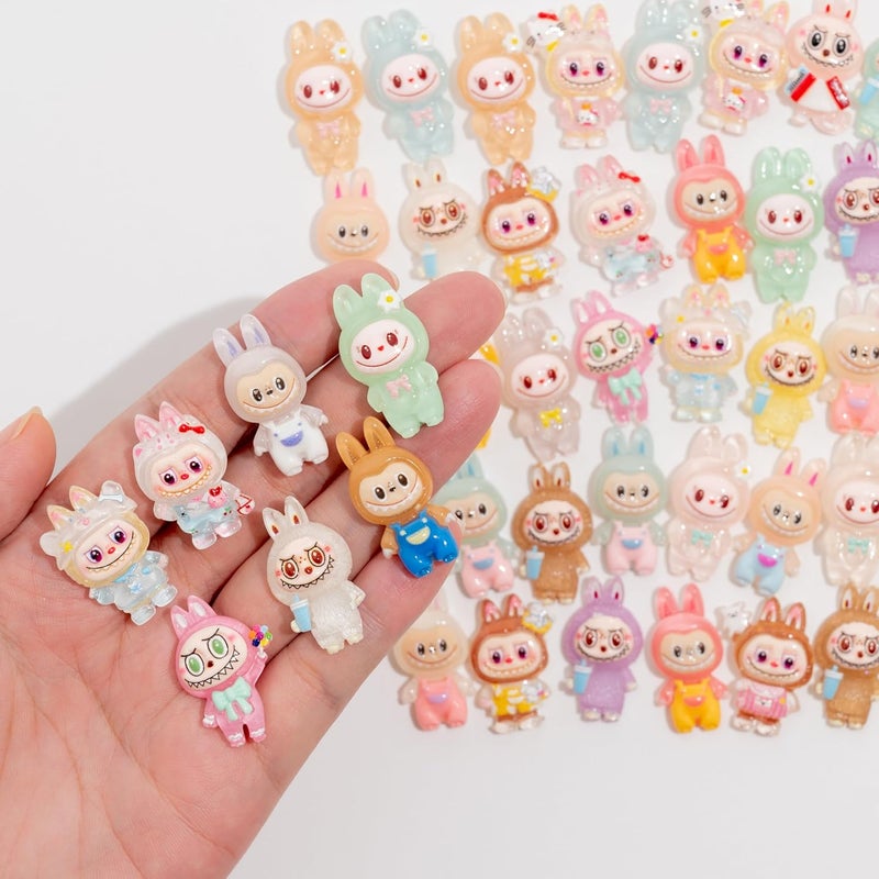 Decoden Resin Charms 50PCS Slime Charms Cabochon Craft Flatback Resin Supplies for DIY, Scrapbooking, , and Phone Case Decoration (Pastel Colors) - Image 3